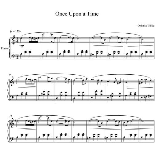 once upon a time - Piano Sheet Music