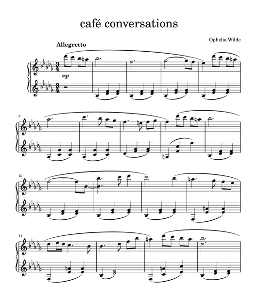 café conversations - Piano Sheet Music