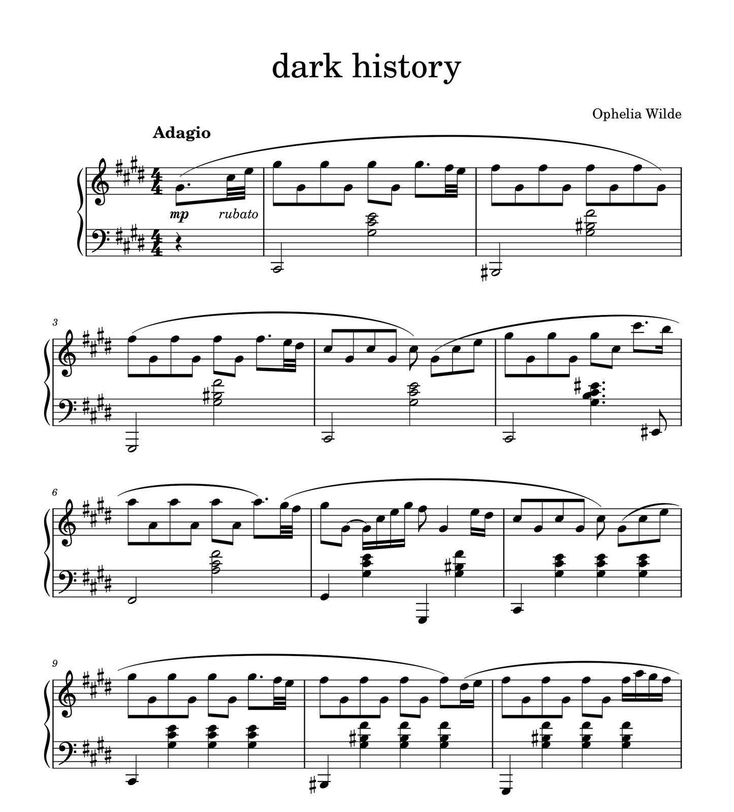 dark history - Piano Sheet Music