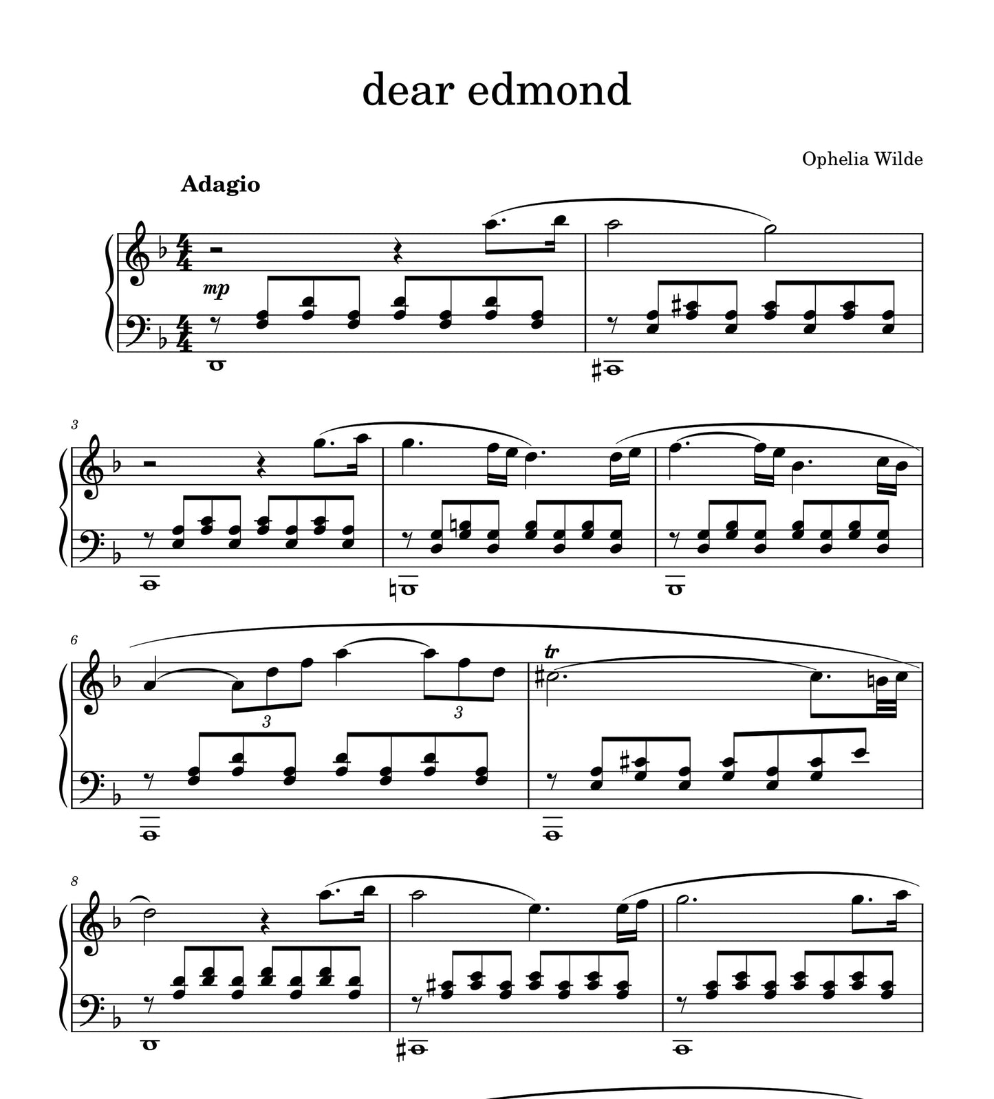 dear edmond - Piano Sheet Music
