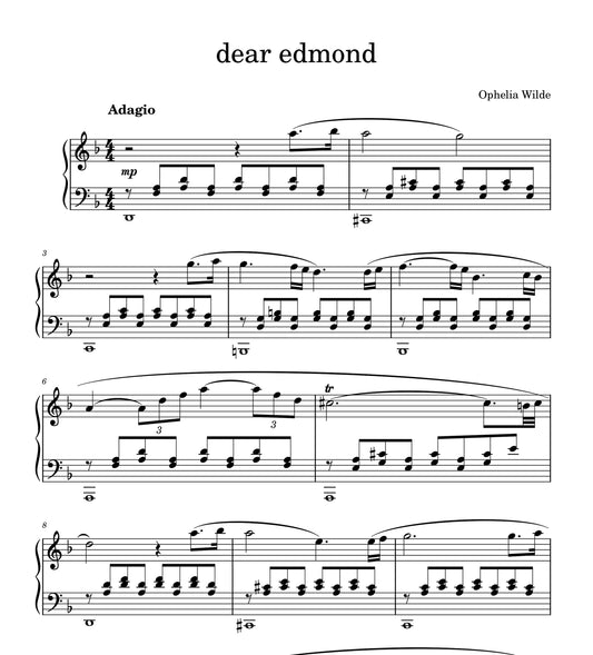 dear edmond - Piano Sheet Music