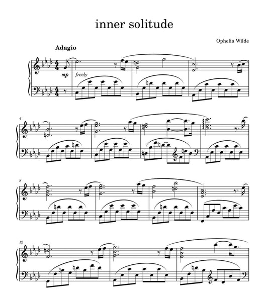 inner solitude - Piano Sheet Music
