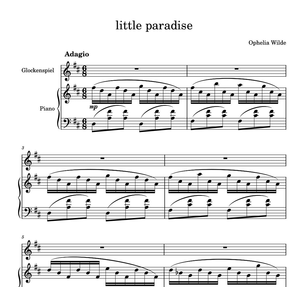 little paradise - Piano Sheet Music