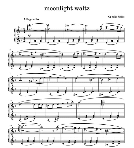 moonlight waltz - Piano Sheet Music