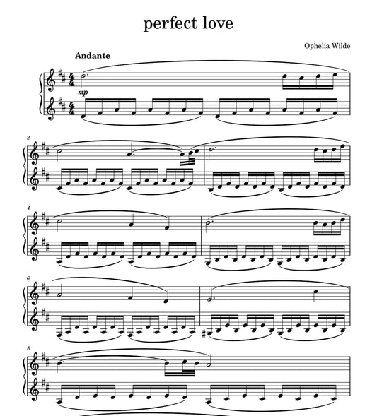 perfect love - Piano Sheet Music