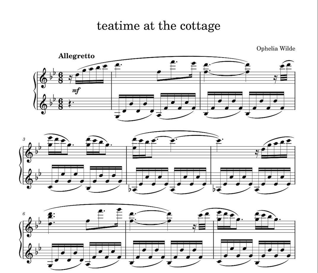 cottagecore - Complete Album Piano Sheet Music