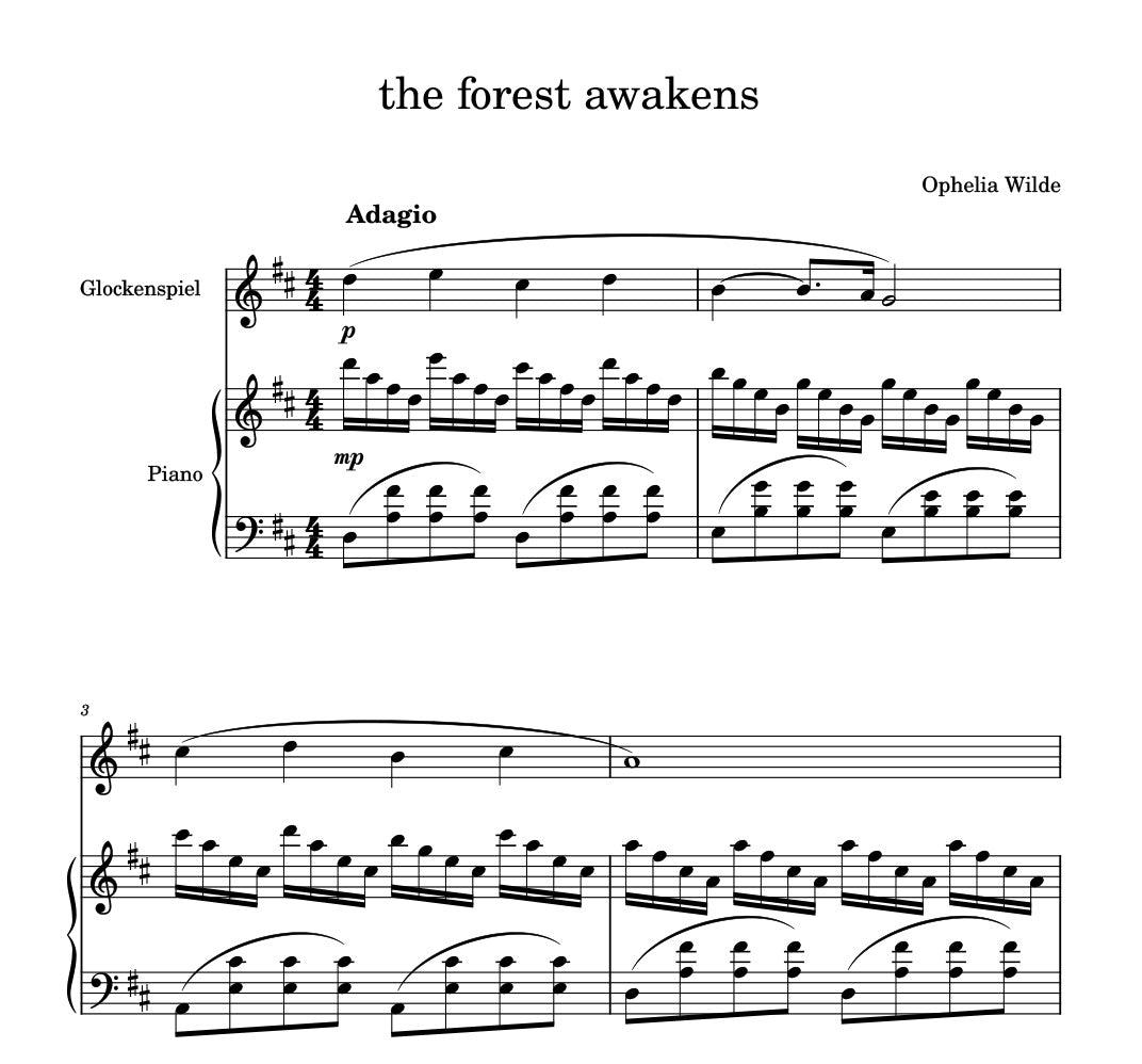 the forest awakens - Piano Sheet Music