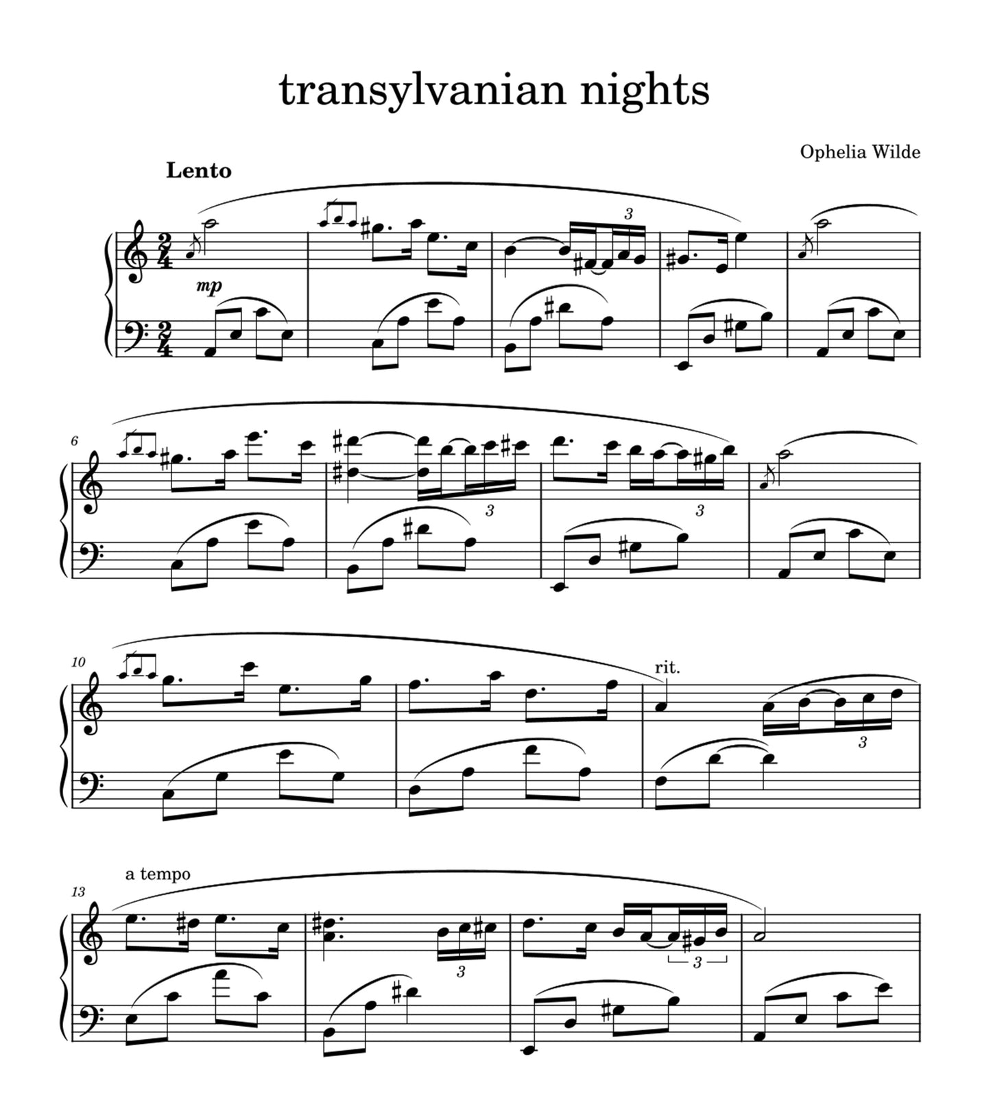 a concert for my soulmate - Complete Album Piano Sheet Music