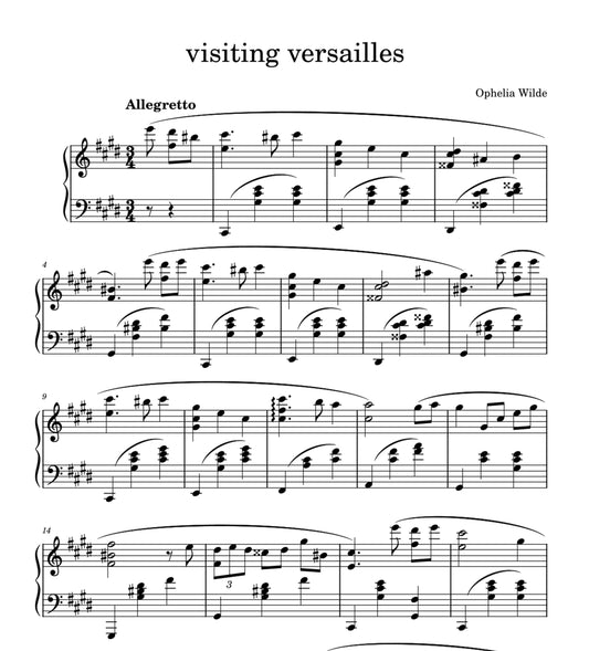 visiting versailles - Piano Sheet Music