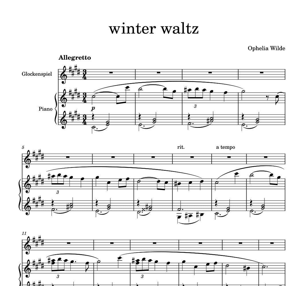 winter waltz - Piano Sheet Music