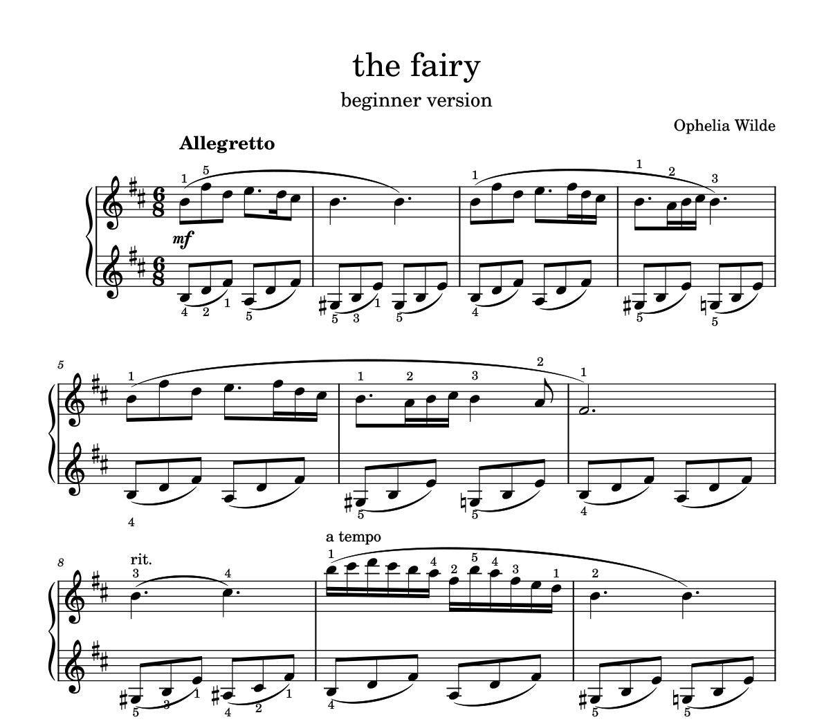 the fairy -  Piano Sheet Music