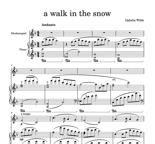 a walk in the snow - Piano Sheet Music