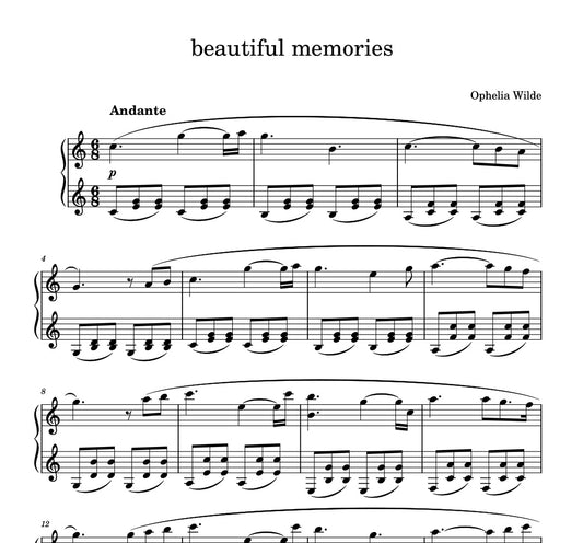 beautiful memories - Piano Sheet Music