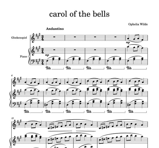carol of the bells - Piano Sheet Music