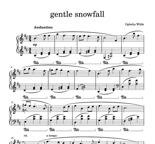 gentle snowfall - Piano Sheet Music