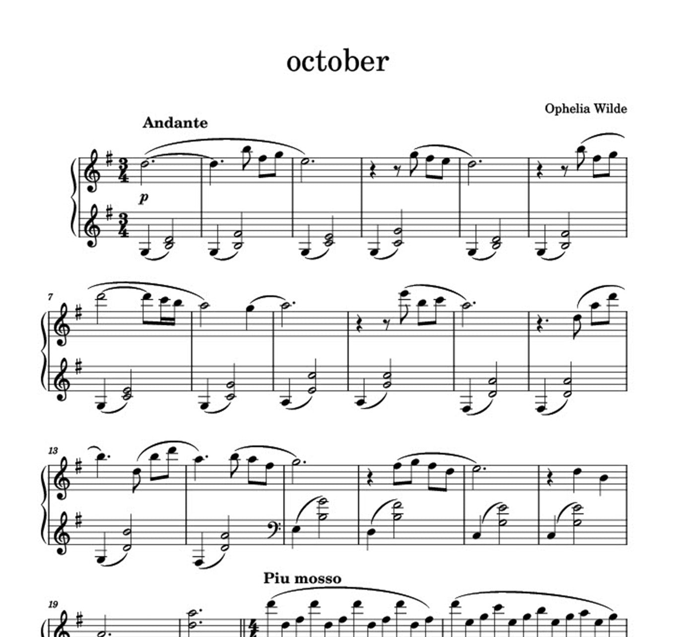 little stories - Piano Sheet Music