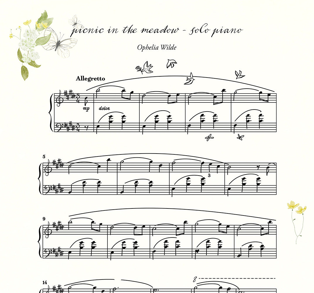 picnic in the meadow (piano solo version) - Piano Sheet Music