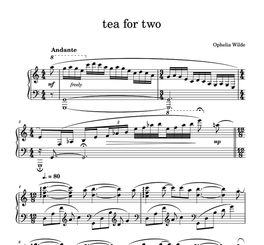 tea for two - Piano Sheet Music