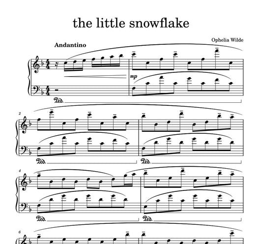 the little snowflake - Piano Sheet Music