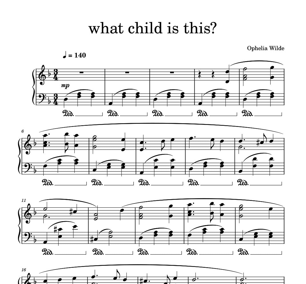 what child is this? - Piano Sheet Music